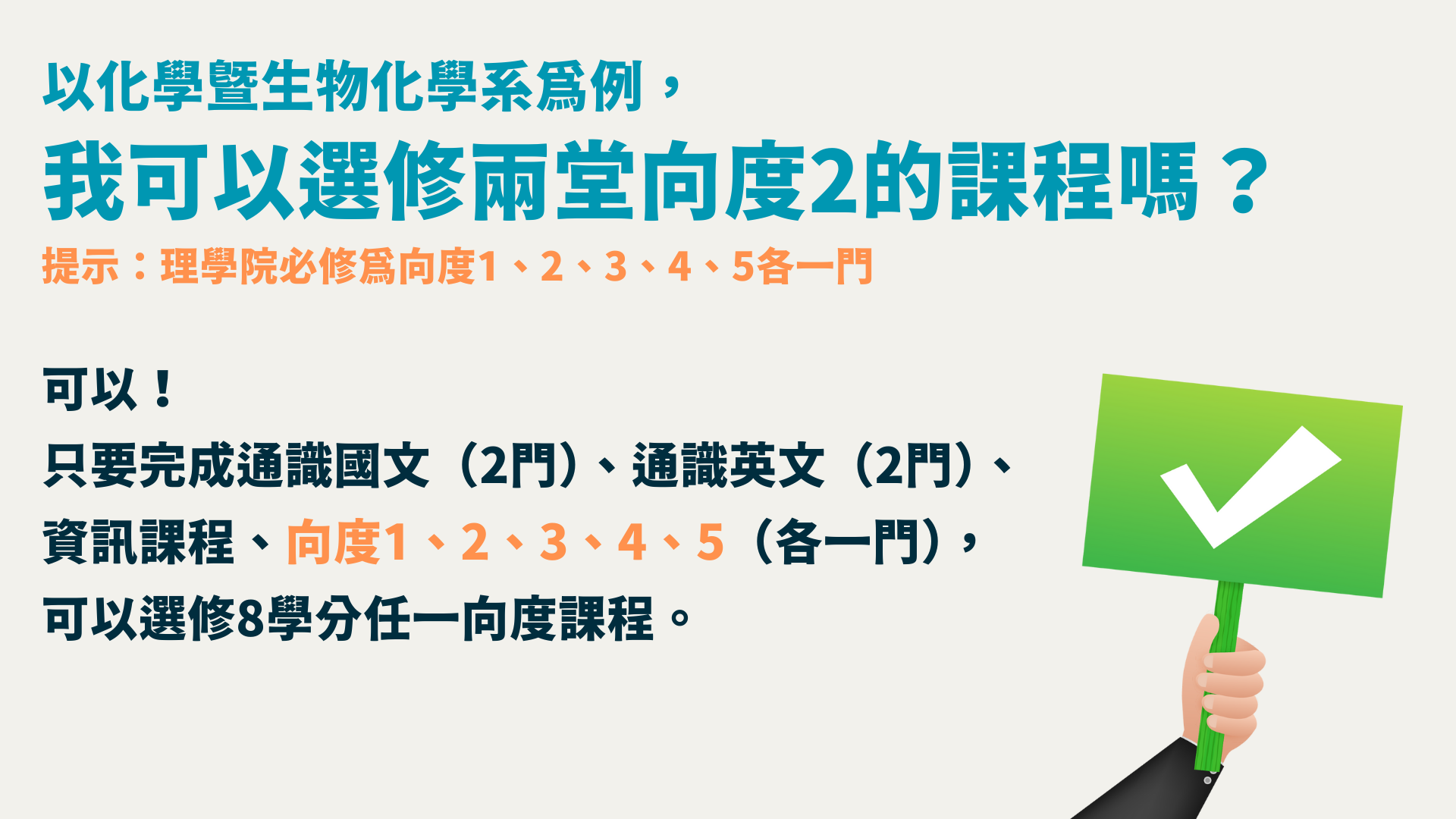 選修統一向度課程