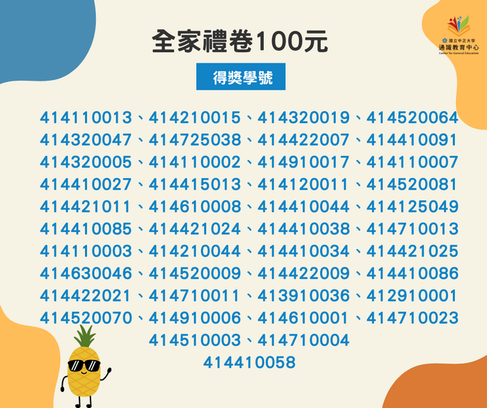 抽獎名單6